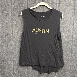 Peloton Austin Black Muscle Tee